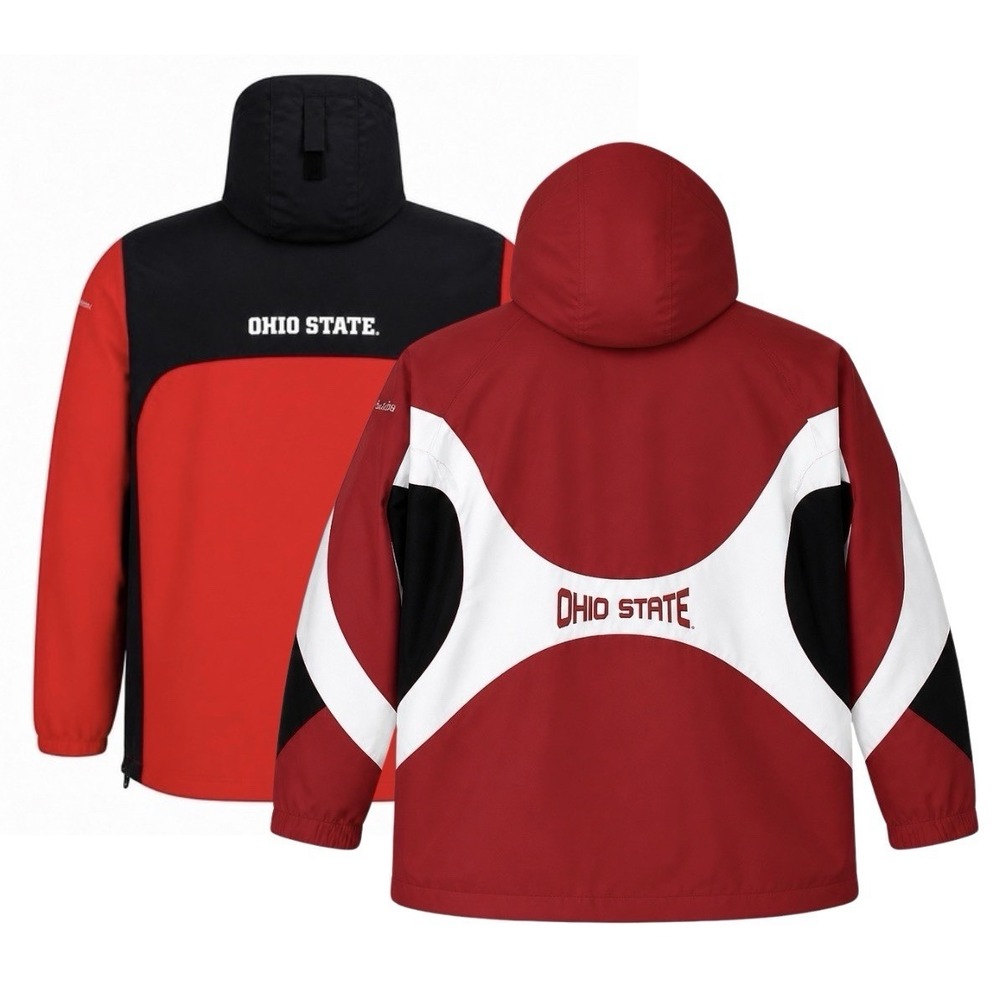 Ohio State Buckeyes Columbia Puffer Jacket Men's Large Reversible Soft Shell